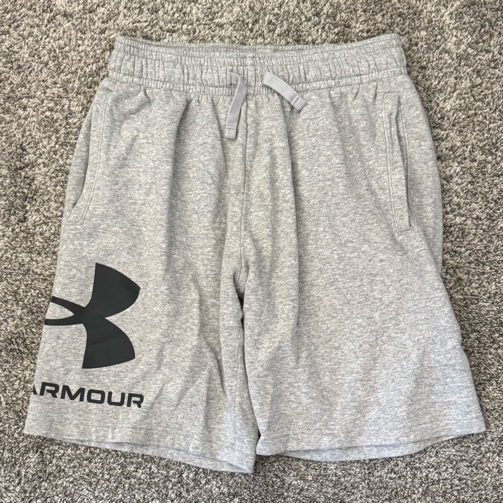 Under Armour Gray Athletic Shorts with Elastic Waistband